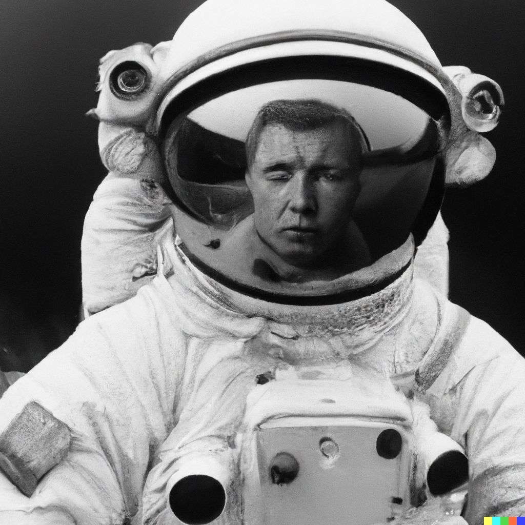 an astronaut, photograph taken by Peter Lindbergh